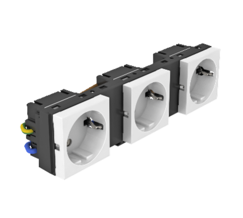 Монтажная рамка MT45V с 3 розетками ( MT45V 3,полиамид,черный) (MT45V 3 3WS V)  7408697  OBO Bettermann