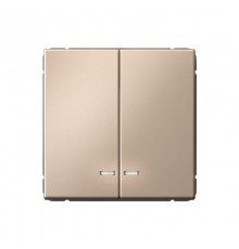 ArtGallery Песочный Выключатель 2-клавишный с подсветкой, сх.5а, 10АХ, механизм  GAL001253  SE