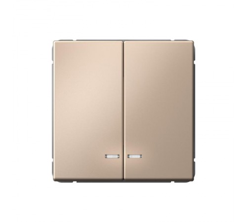 ArtGallery Песочный Выключатель 2-клавишный с подсветкой, сх.5а, 10АХ, механизм  GAL001253  SE