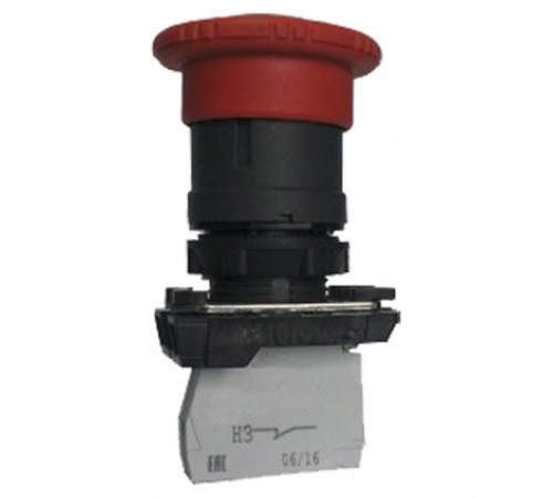 КМЕ 5502м УХЛ2, красный, 0но+2нз, гриб без фиксации, IP54, выключатель кнопочный (ЭТ)  ET011530  Электротехник