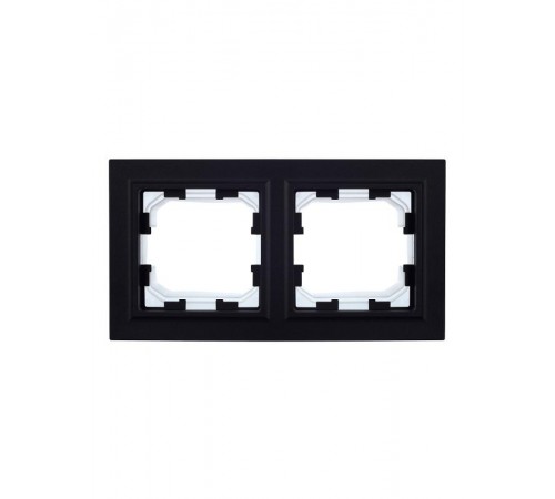 BRITE Рамка 2-ая IP44 РУ-2-БрЧ-44 черный  BR-M22-44-K02  IEK