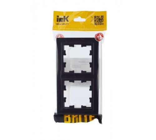 BRITE Рамка 2-ая IP44 РУ-2-БрЧ-44 черный  BR-M22-44-K02  IEK