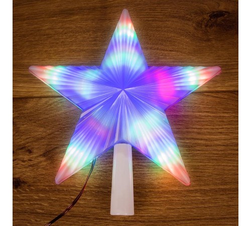 Фигура светодиодная Звезда на елку цвет: RGB, 31 LED, 22 см  501-001  NEON-NIGHT