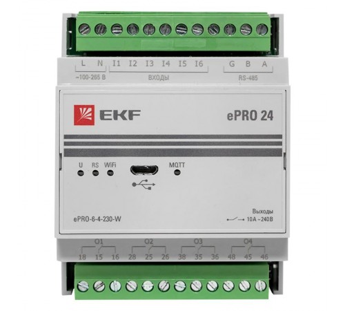 Модуль базовый ePRO удаленного управления 6вх\4вых 230В WiFi PROxima  ePRO-6-4-230-W  EKF