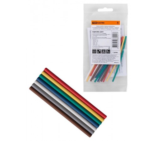 Набор трубок термоусаживаемых, клеевых ТТкНГ(3:1) "Полицвет 1,6/0,5 "  SQ0548-2201  TDM