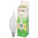 Лампа светодиодная  GREEN LINE LED BXS-10W-830-E14 GL E14 10 Вт свеча на ветру теплый свет  Б0067120  ЭРА