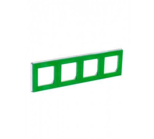 ABB Levit Зелёный / дымчатый чёрный Рамка 4-ая  3901H-A05040 67W  2CHH015040A6067  ABB