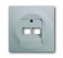 Плата центральная (накладка) для 2-постовой телекоммуникационной розетки , серия impuls, цвет серебр. металлик  1753-0-0084   2CKA001753A0084  ABB
