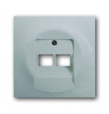 Плата центральная (накладка) для 2-постовой телекоммуникационной розетки , серия impuls, цвет серебр. металлик  1753-0-0084   2CKA001753A0084  ABB