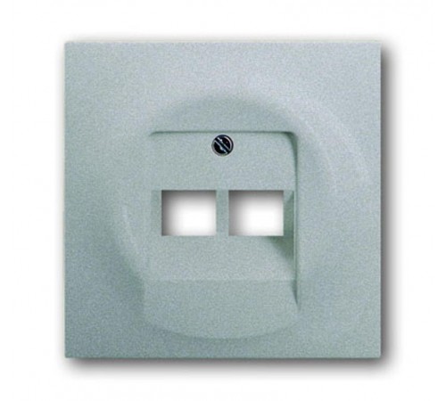 Плата центральная (накладка) для 2-постовой телекоммуникационной розетки , серия impuls, цвет серебр. металлик  1753-0-0084   2CKA001753A0084  ABB