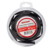 Трубка термоусаживаемая 5,0/2,5 мм черная, ролик 2,44 м  29-0026  REXANT