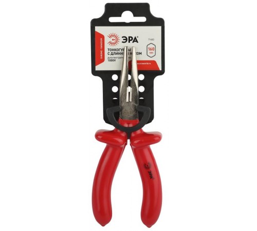 Тонкогубцы 160 мм с длинным носом диэлектрические 1000V  Б0055921  ЭРА