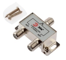 Делитель ТВ   D-F-01 2 ответвления под F разъём 5-1000 МГц  Б0048317  ЭРА