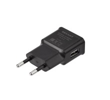 Сетевое зарядное устройство REXANT USB, 5V, 2.1 A, черное 16-0274  REXANT