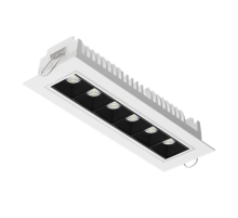 Светильник светодиодный DL-STELLAR встраиваемый поворотный 199x62x45mm 15W 3000K 34град белый DALI  V1-R0-00409-10D25-2001530  VARTON