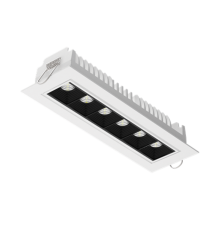 Светильник светодиодный DL-STELLAR встраиваемый поворотный 199x62x45mm 15W 3000K 34град белый  V1-R0-00409-10L25-2001530  VARTON