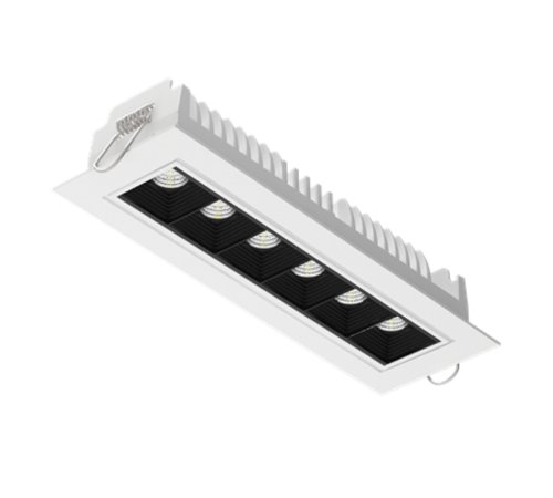 Светильник светодиодный DL-STELLAR встраиваемый поворотный 199x62x45mm 15W 3000K 34град белый  V1-R0-00409-10L25-2001530  VARTON