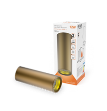 Светильник светодиодный декоративный бытовой HD002 12W (кофе золото) 3000K 79x200мм  HD002  Gauss