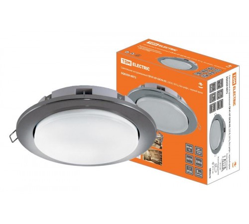 Светильник точечный встраиваемый под лампу СВ 01-07 GX70-H5 черный хром  SQ0359-0072  TDM