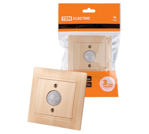 Выключатель с датчиком движения 1А сосна "Лама"   SQ1815-0348  TDM