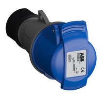 Розетка кабельная Easy&Safe 216EC6,16А,2P+E,IP44,6ч  2CMA102003R1000  ABB