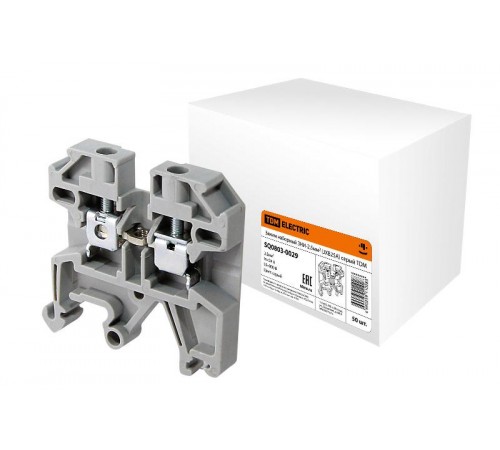 Зажим наборный ЗНИ-2,5мм2 (JXB25А) серый   SQ0803-0029  TDM