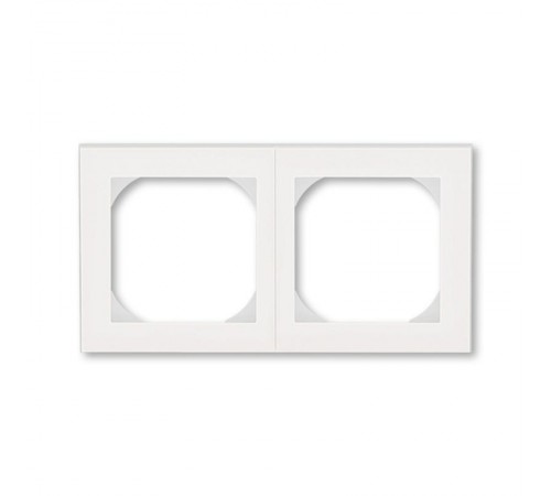 ABB Levit Жемчуг / ледяной Рамка двойная 55х55 для механизмов BJE  3901H-A05520 68  2CHH015520A4068  ABB
