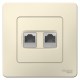 Blanca Молочный С/У Розетка 2-ая КОМП/ТЛФ, RJ45+RJ11  BLNIS045112  SE