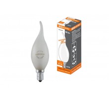 Лампа накаливания ЛОН 40Вт E14 230В свеча на ветру матовая  SQ0332-0023  TDM
