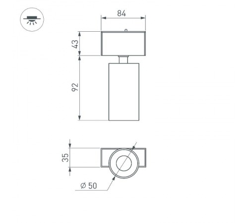 Светильник MAG-SPOT-45-R85-7W Day4000 (WH, 24 deg, 24V)  026965  Arlight