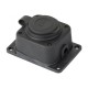 Роз. одномест. с защит. крышкой каучуковая 230В 2P+PE 16A IP44 EKF PRO   RPS-014-16-230-44-r   EKF