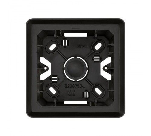 Simon 82 Монтажная коробка для накладного монтажа, 1 пост,  S82 Detail, графит  8200750-038  Simon