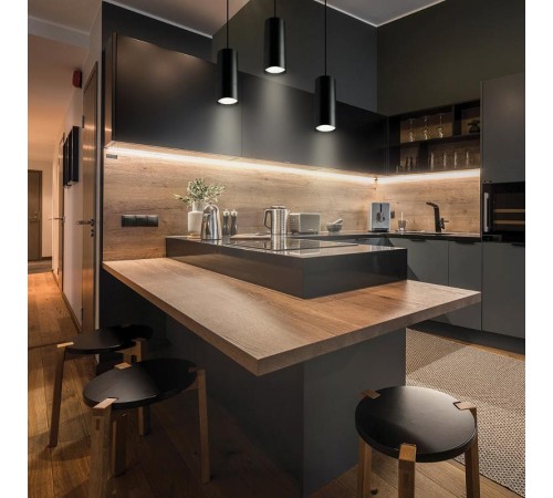 Светильник светодиодный декоративный бытовой HL530, 15W, 1350Lm, 4000K, 35 градусов, черный, на подвесе, D80*H200  32480  FERON