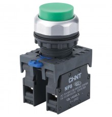 Кнопка выступающая NP8-11GN/3 без подсветки, зелёная 1НО+1НЗ IP65 (R)  667109  CHINT