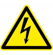 Знак пластик "Опасность поражения электрическим током" (Молния) W08 (100х100мм.) EKF PROxima  pn-1-01  EKF