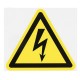 Знак пластик "Опасность поражения электрическим током" (Молния) W08 (100х100мм.) EKF PROxima  pn-1-01  EKF