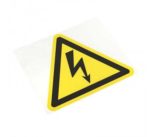 Знак пластик "Опасность поражения электрическим током" (Молния) W08 (100х100мм.) EKF PROxima  pn-1-01  EKF