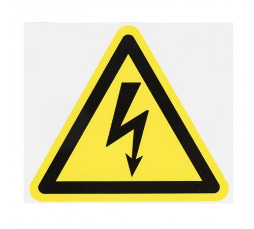 Знак пластик "Опасность поражения электрическим током" (Молния) W08 (100х100мм.) EKF PROxima  pn-1-01  EKF