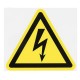 Знак пластик "Опасность поражения электрическим током" (Молния) W08 (100х100мм.) EKF PROxima  pn-1-01  EKF
