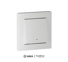 AtlasDesign SMART Белый Выключатель 1-клавишный с подсветкой, Zigbee, сх.1, L+N, 10А, механизм   ATN000113Z  SE