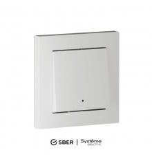 AtlasDesign SMART Белый Выключатель 1-клавишный с подсветкой, Zigbee, сх.1, L+N, 10А, механизм   ATN000113Z  SE