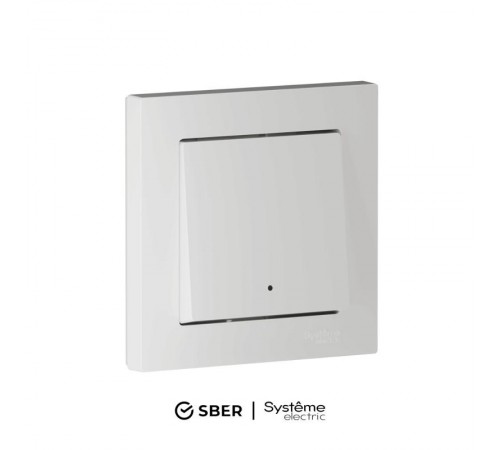 AtlasDesign SMART Белый Выключатель 1-клавишный с подсветкой, Zigbee, сх.1, L+N, 10А, механизм   ATN000113Z  SE