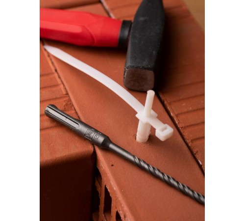 Хомут дюбельный серый (7х150) (50шт.) EKF PROxima  plc-nst-7.2x150w  EKF