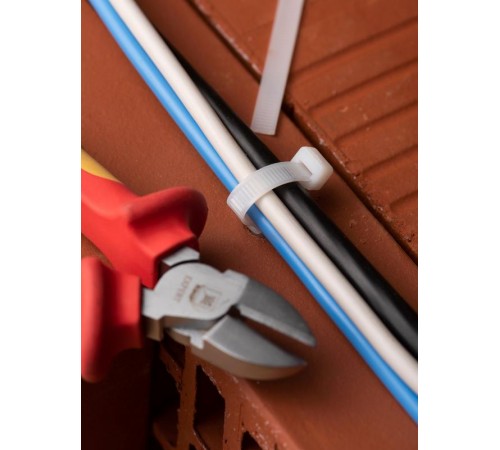 Хомут дюбельный серый (7х150) (50шт.) EKF PROxima  plc-nst-7.2x150w  EKF