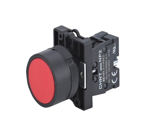 Кнопка управления NP2-EA41 без подсветки красная 1НО, IP40 (R)  574628  CHINT