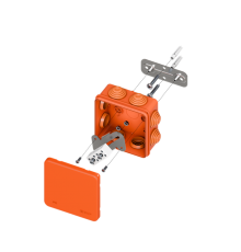 Коробка огнестойкая E45 85х85х40мм с клеммниками 4 полюса 0,5-4мм2 IP55 HF  plc-kmfr-85-404  EKF