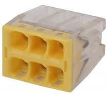 Аксессуары для клемм NO-224-26 ЭРА Клемма СМК компактная серии 206, 6 отверстий, 0,5-2,5 мм2 (упак  Б0043944  ЭРА