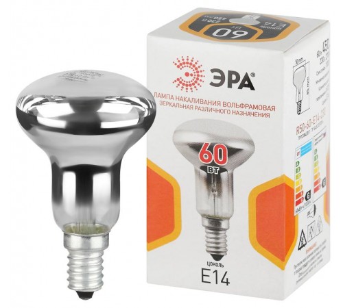 Лампа накаливания  R50 60Вт E14 / Е14 230В  рефлектор  Б0066507  ЭРА