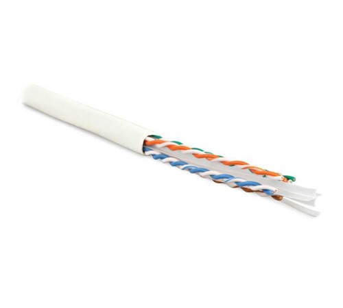 Кабель витая пара UUTP4-C6-S23-IN-LSZH-WH-305 (305м) U/UTP,кат.6,4п.(23AWG),одн.(solid),с разд.,LSZH,нг(С)-HF,-20°C-+75°C,бел.  251949  Hyperline