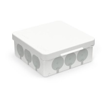 Коробка распределительная 60-0303-9003с для прямого монтажа двухкомпонентная безгалогенная (HF) белая с серым 100х100х40 (90шт/кор)  60-0303-9003с 
